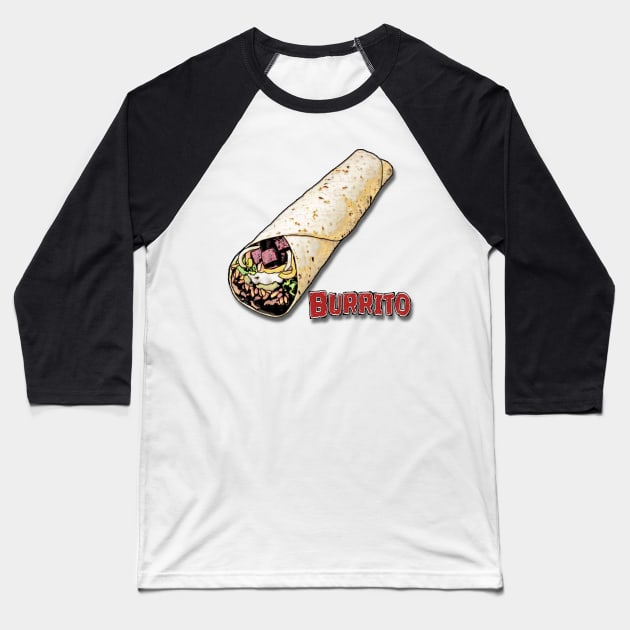 Burrito Baseball T-Shirt by ImpArtbyTorg